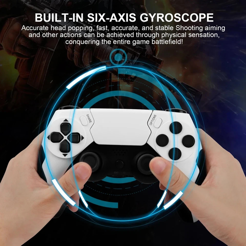 NEW Wireless Controller for PS4 PS3 PC Bluetooth Gamepad with 6-Axis Gyro Motion
