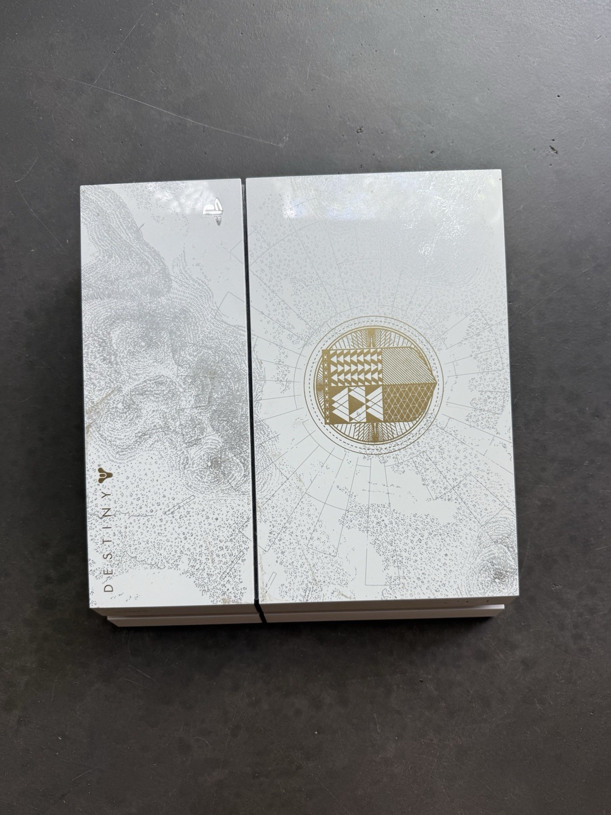 Sony PlayStation 4 500GB White/Gold Emblem Console Wi-Fi HDMI Destiny Edition