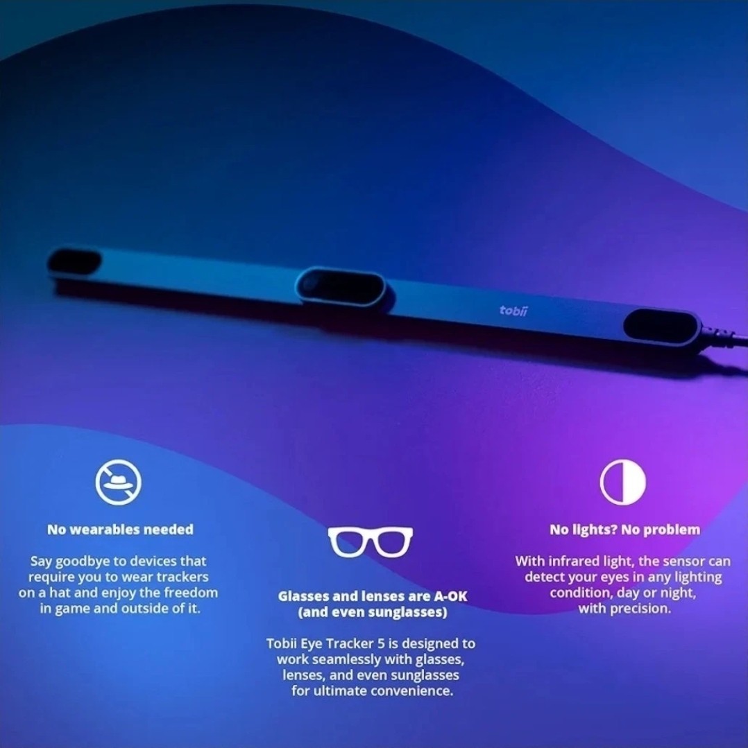 Tobii Eye Tracker 5 Advanced Eye Tracking System PC Gaming ESport W/ FREE ITEM