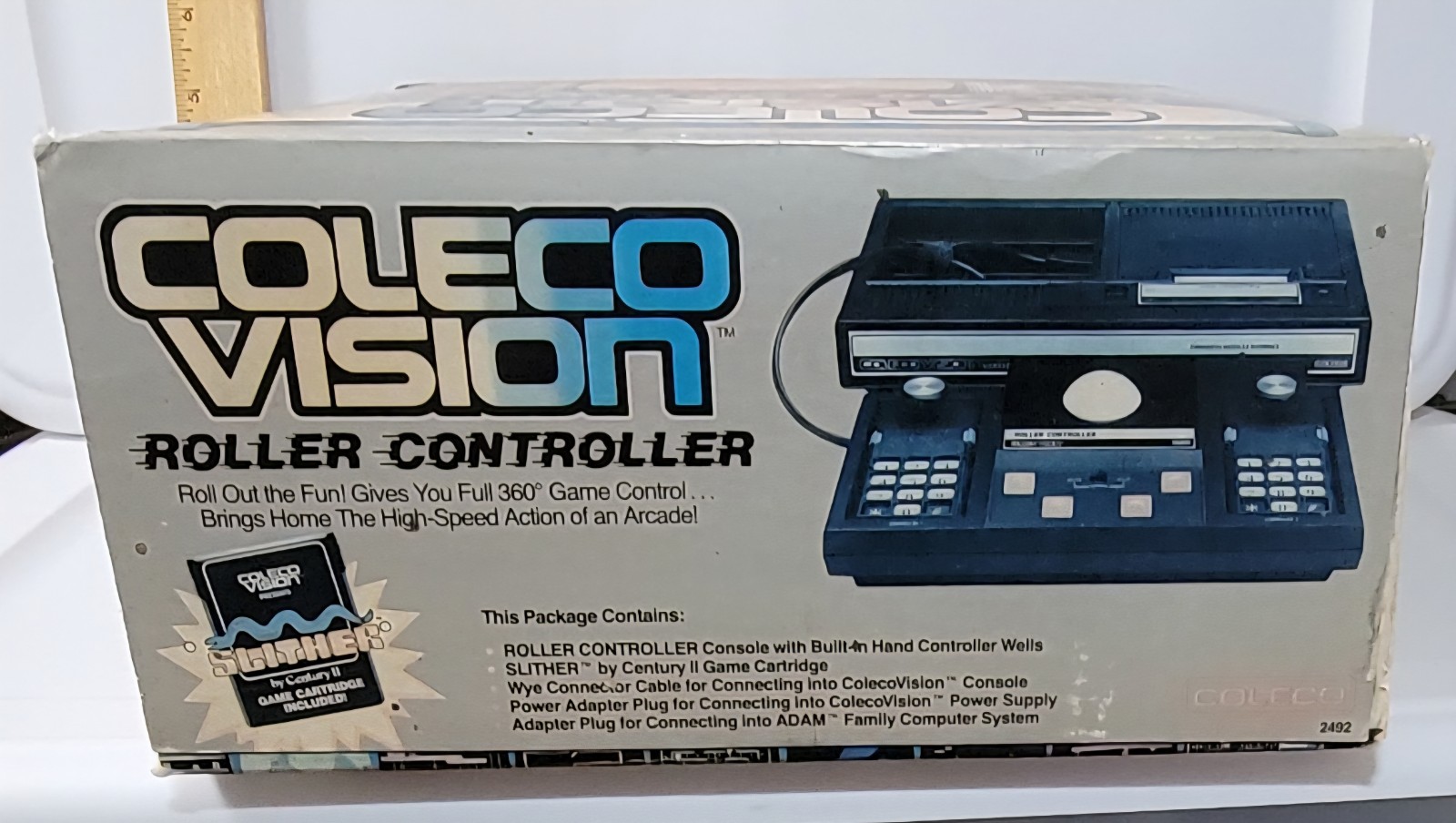 1983 ColecoVision – Roller Controller w/ Slither game. Factory Sealed. NOS!