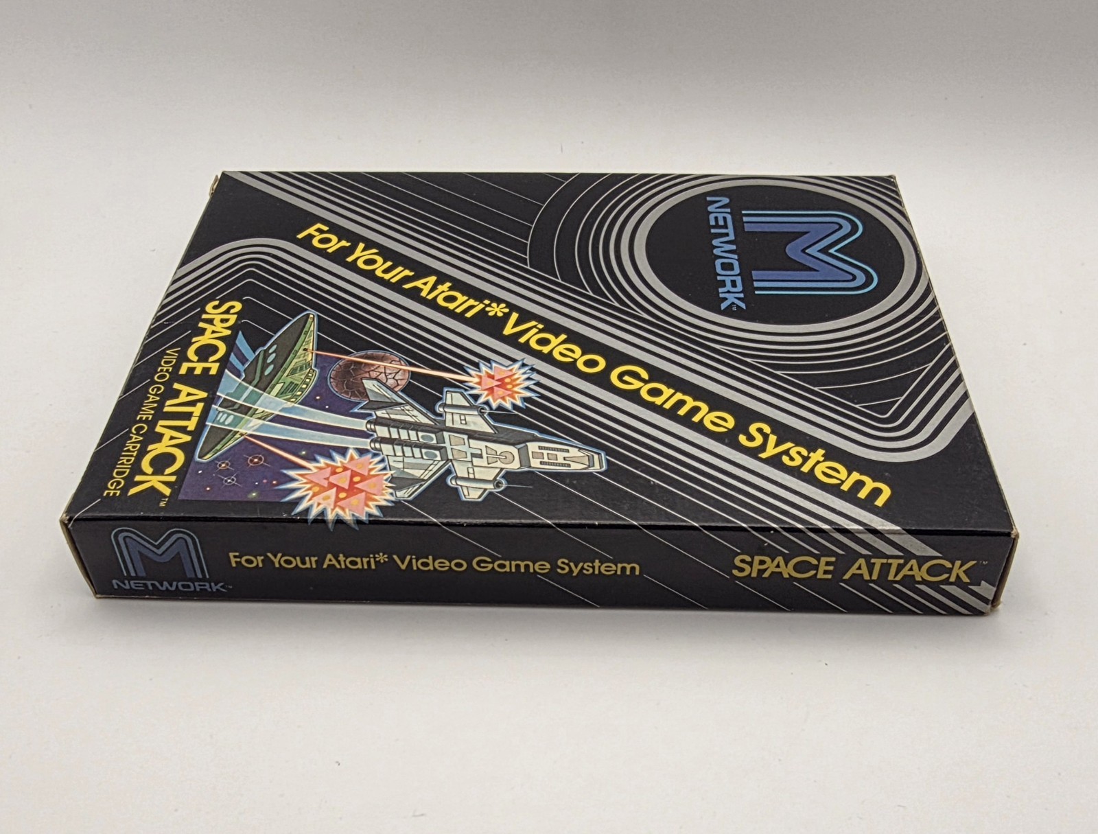 Atari 2600 Video Game Space Jockey Vidtec Space Attack Network CIB 1982