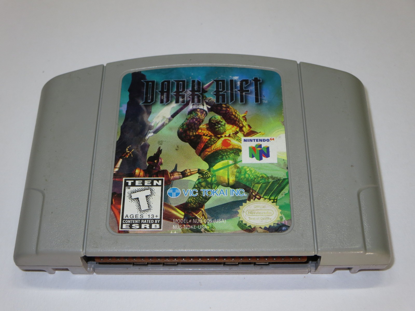 Dark Rift (Nintendo 64, 1997) N64 Authentic Game Pak Cartridge Tested & Working