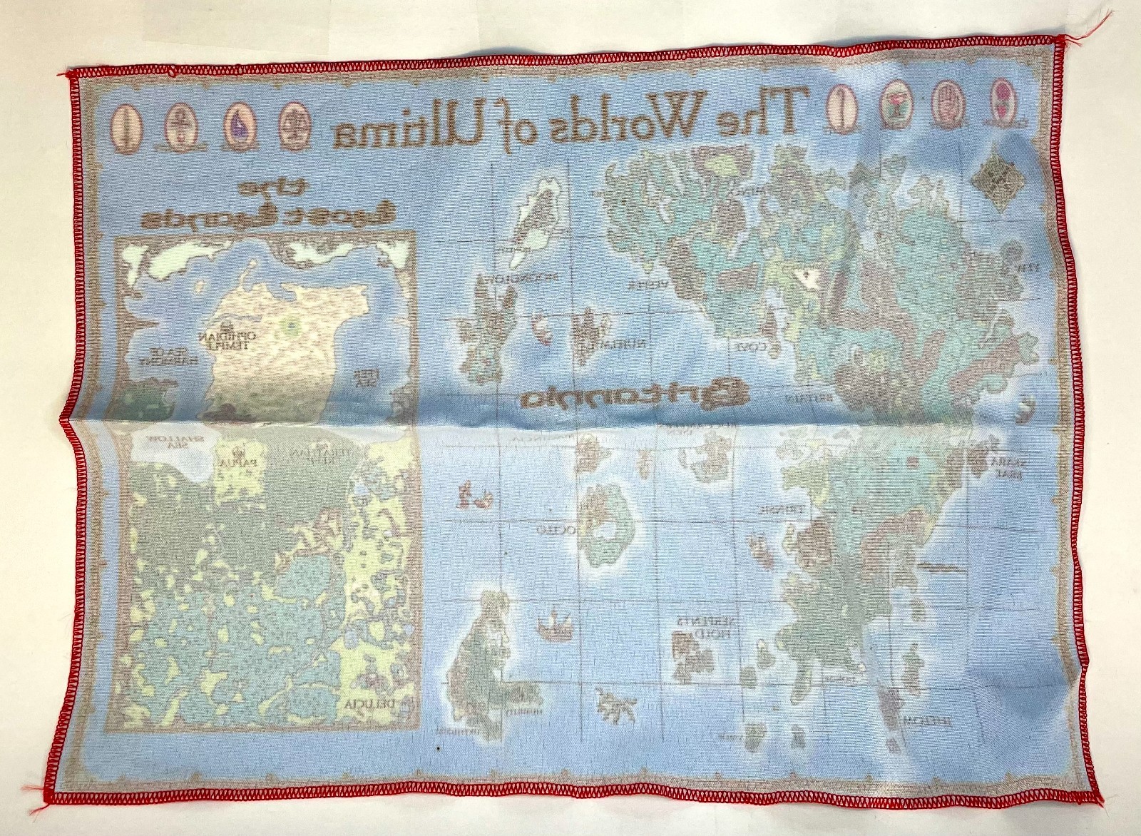 Vintage “The Worlds of Ultima” Cloth Map, Ultima Online T2A RARE, Excellent!
