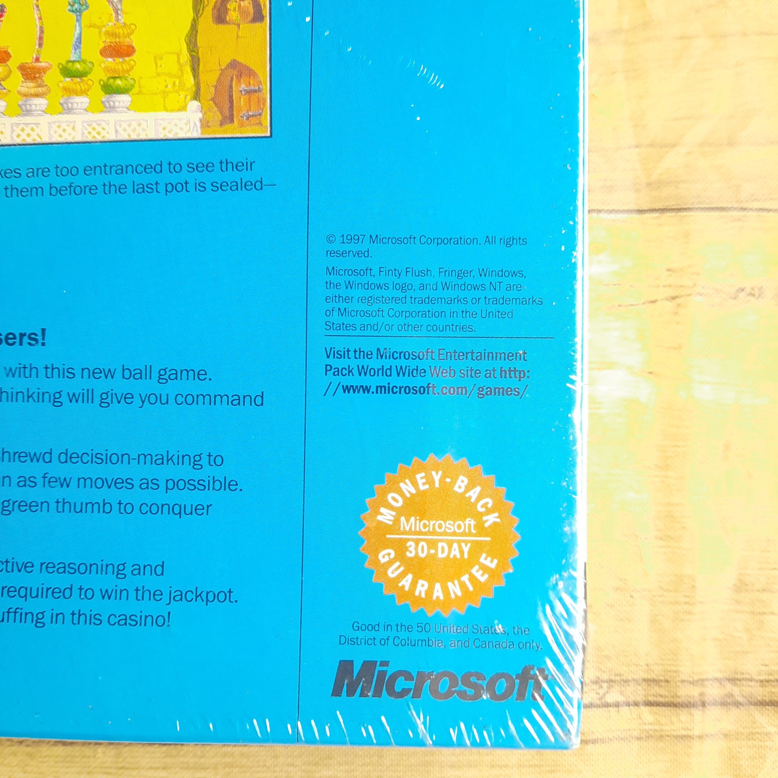 Vintage MICROSOFT ENTERTAINMENT PACK Puzzle Col. CD ROM Sealed Windows 95 NEW