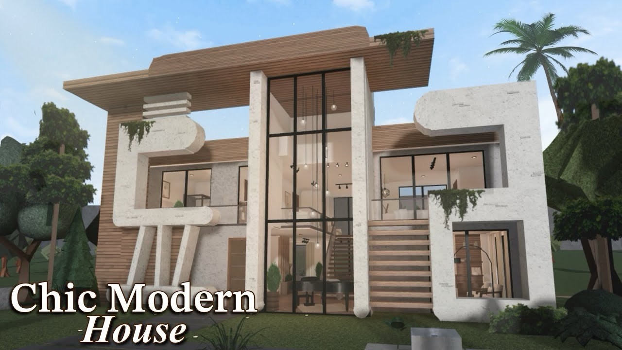CHIC MODERN HOME BLOXBURG.CHECK DESCRIP.FAST BUILDER FOR CHEAP PRICE