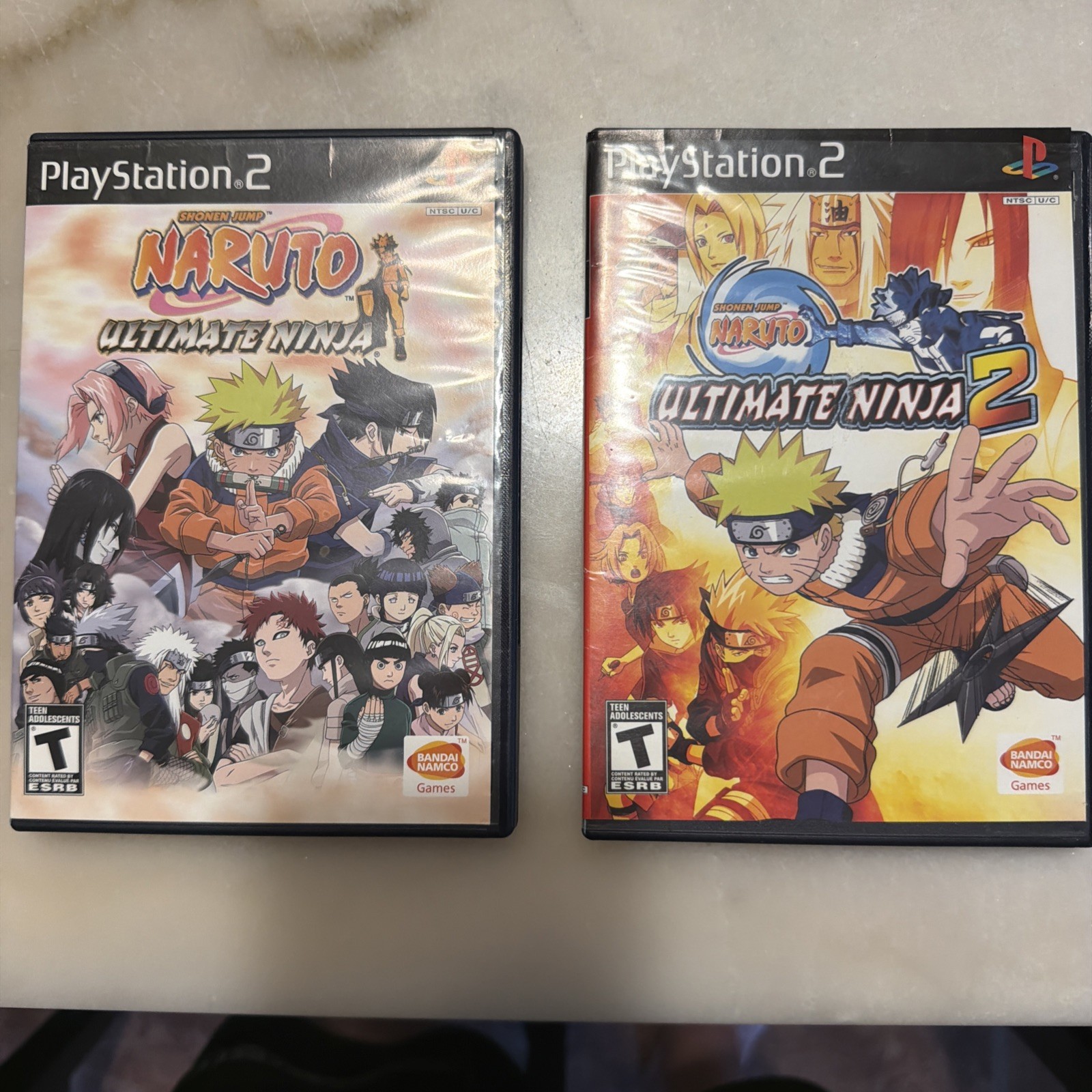 Naruto Shippuden: Ultimate Ninja 1 and 2 Ps2 PlayStation 2 Complete CIB Tested