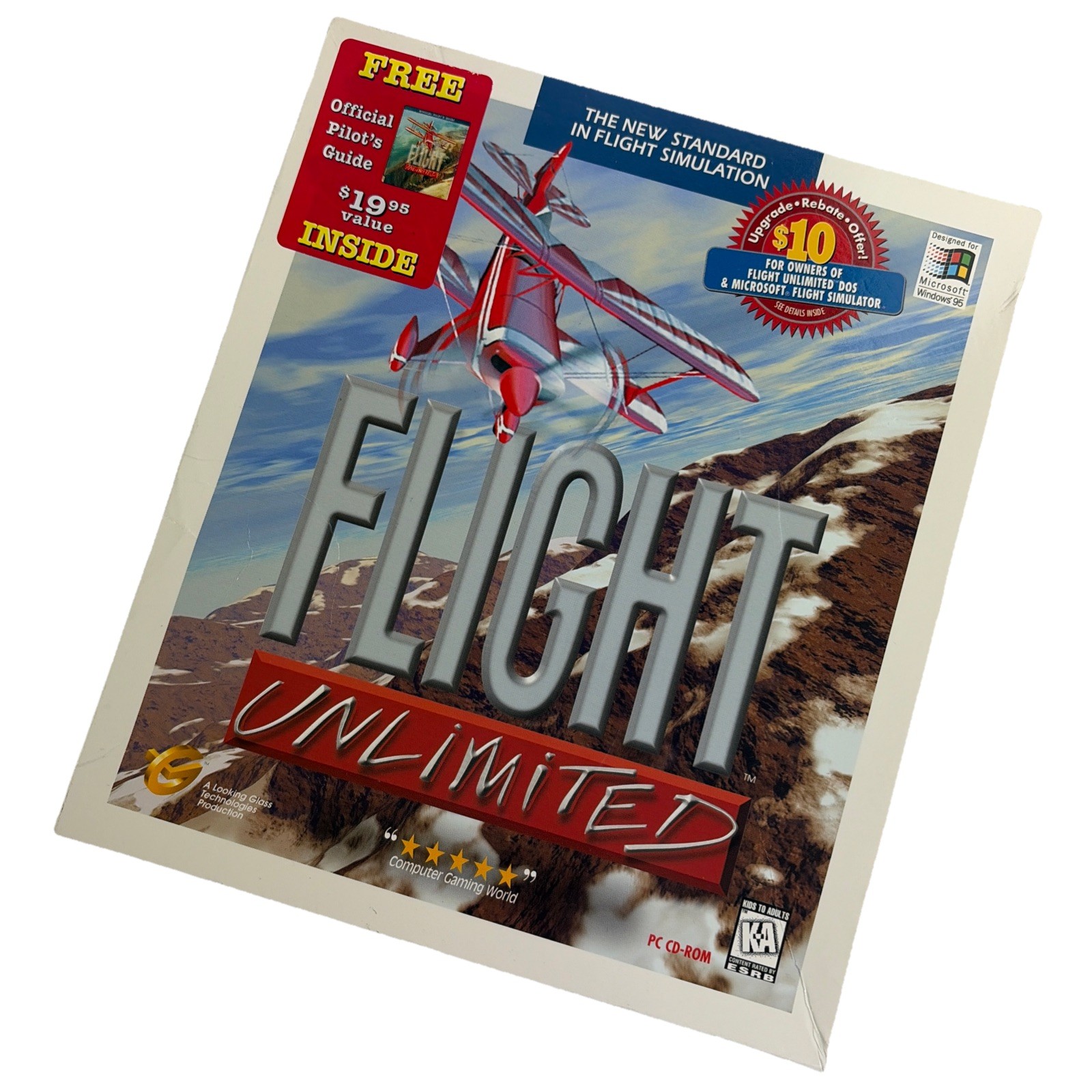Flight Unlimited Simulation PC CD-ROM Windows 95 Looking Glass 1996 COMPLETE
