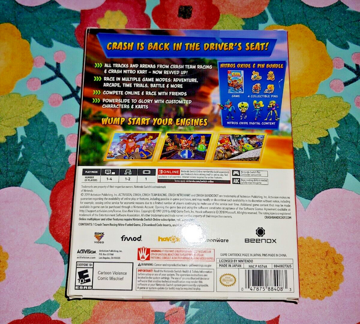Crash Team Racing Nitrus Oxide And Pin Bundle Nintendo Switch