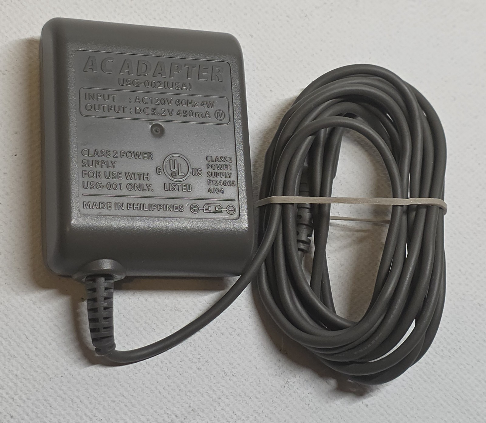 Official Nintendo DS Lite AC Adapter Charger USG-002, DC5.2V 450mA for USG-001