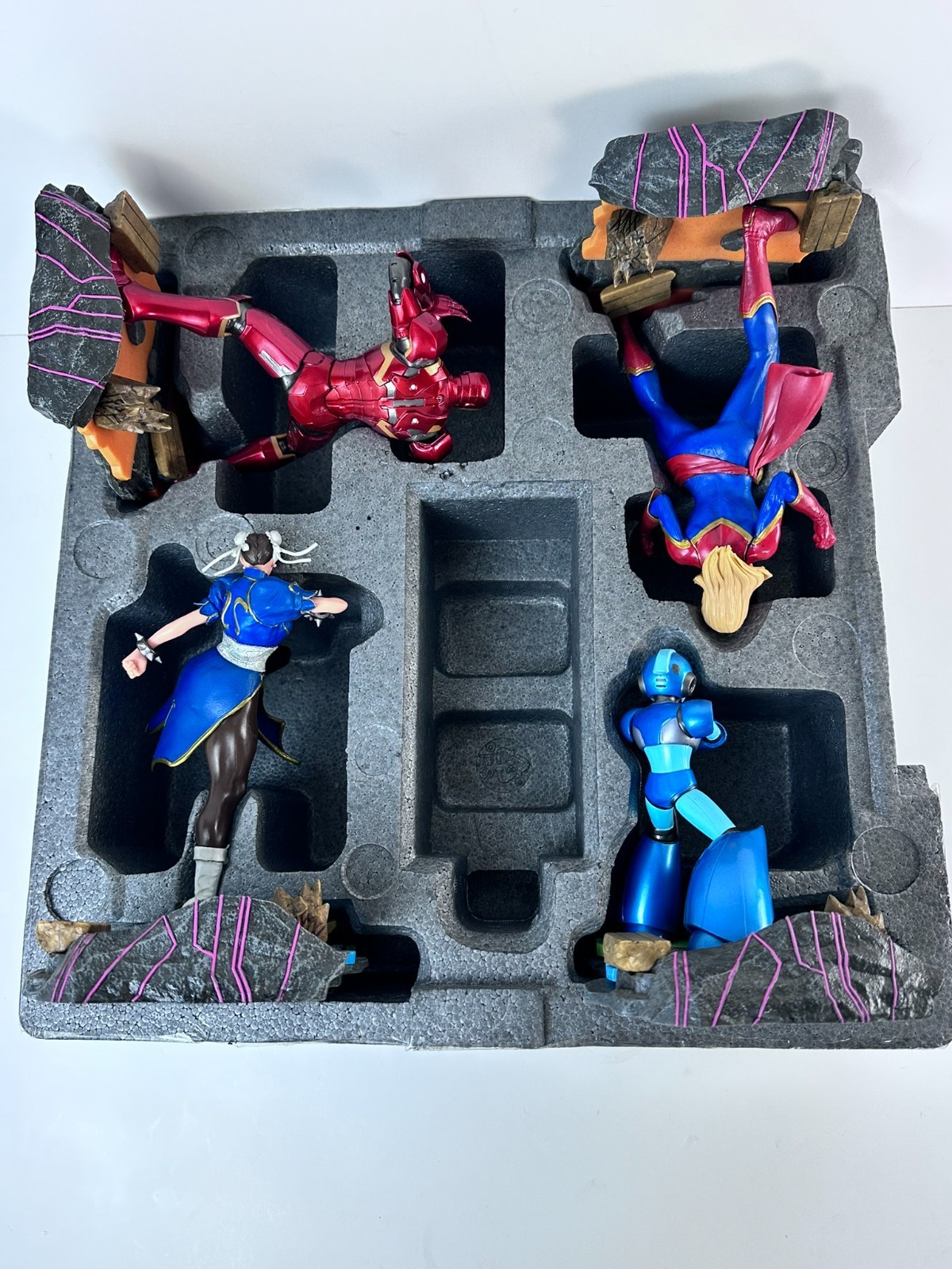 Marvel vs Capcom Infinite Figures Set Mega Man Iron Man Chun Li Box Only No Game