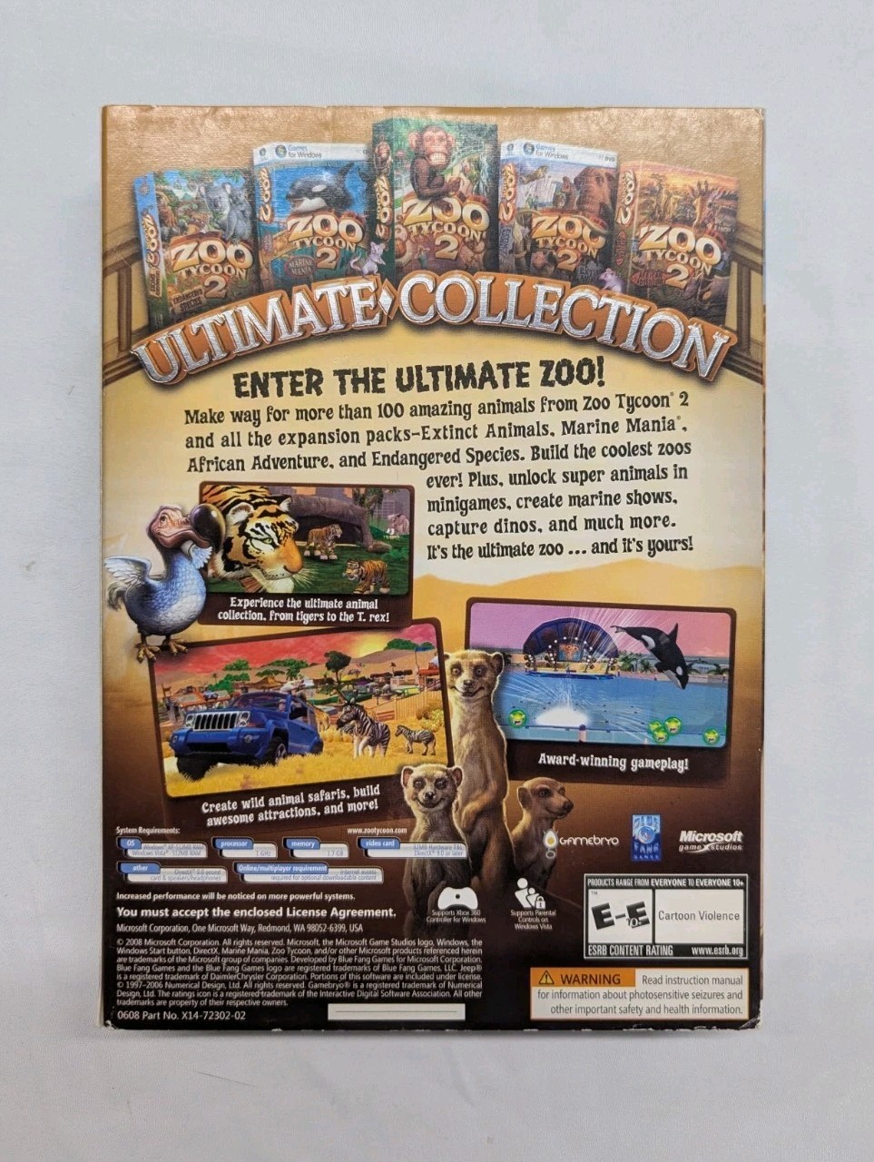 Zoo Tycoon 2 Ultimate Collection PC game (with sleave, case, 3 discs)