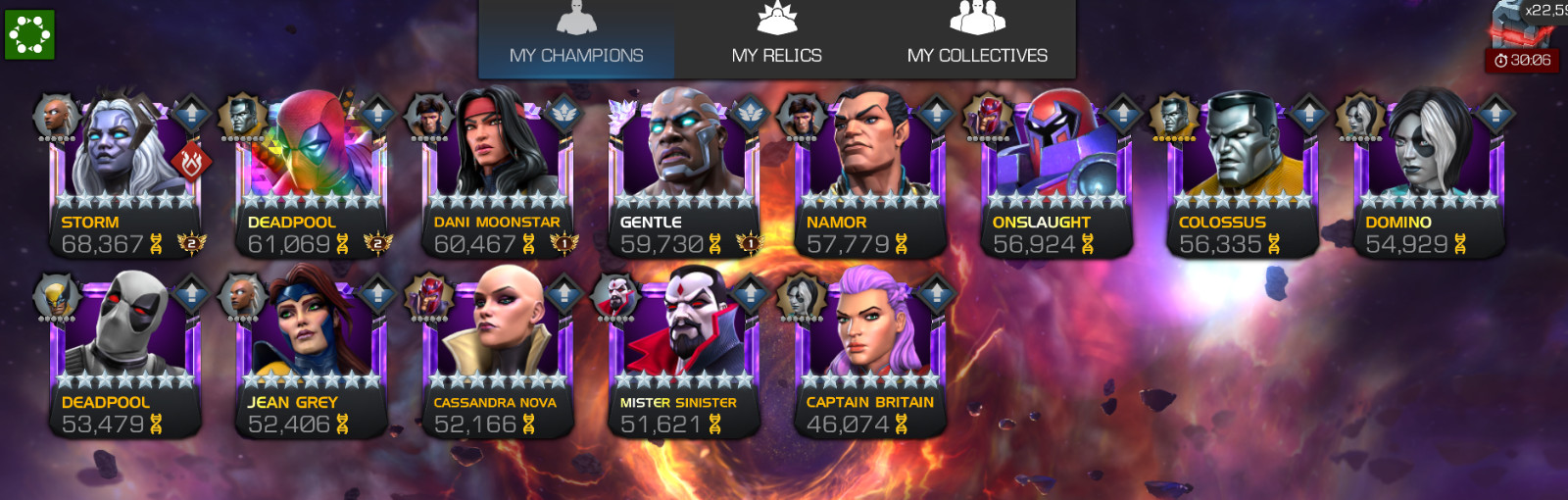 MCOC Top Account – 17 r5s +1 pending – Over 44k prestige