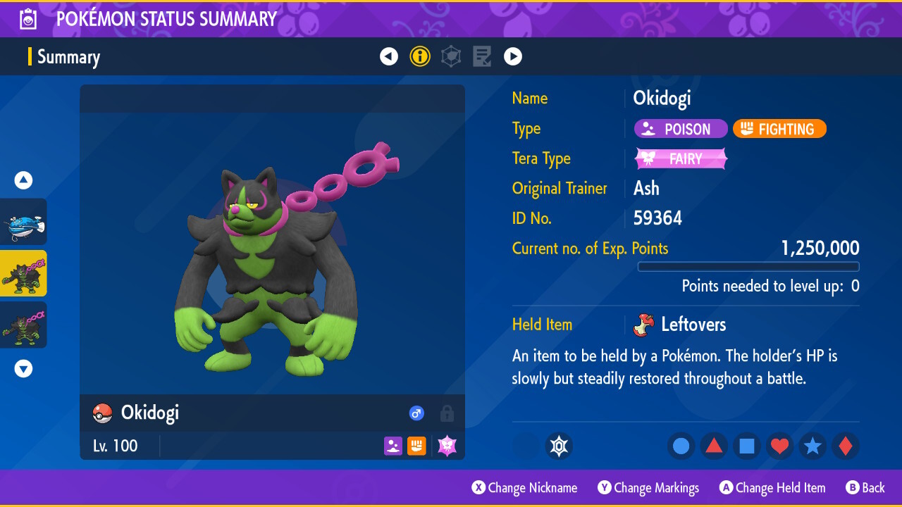 🌟Okidogi Best Stats Pokemon Scarlet and Violet Home🌟