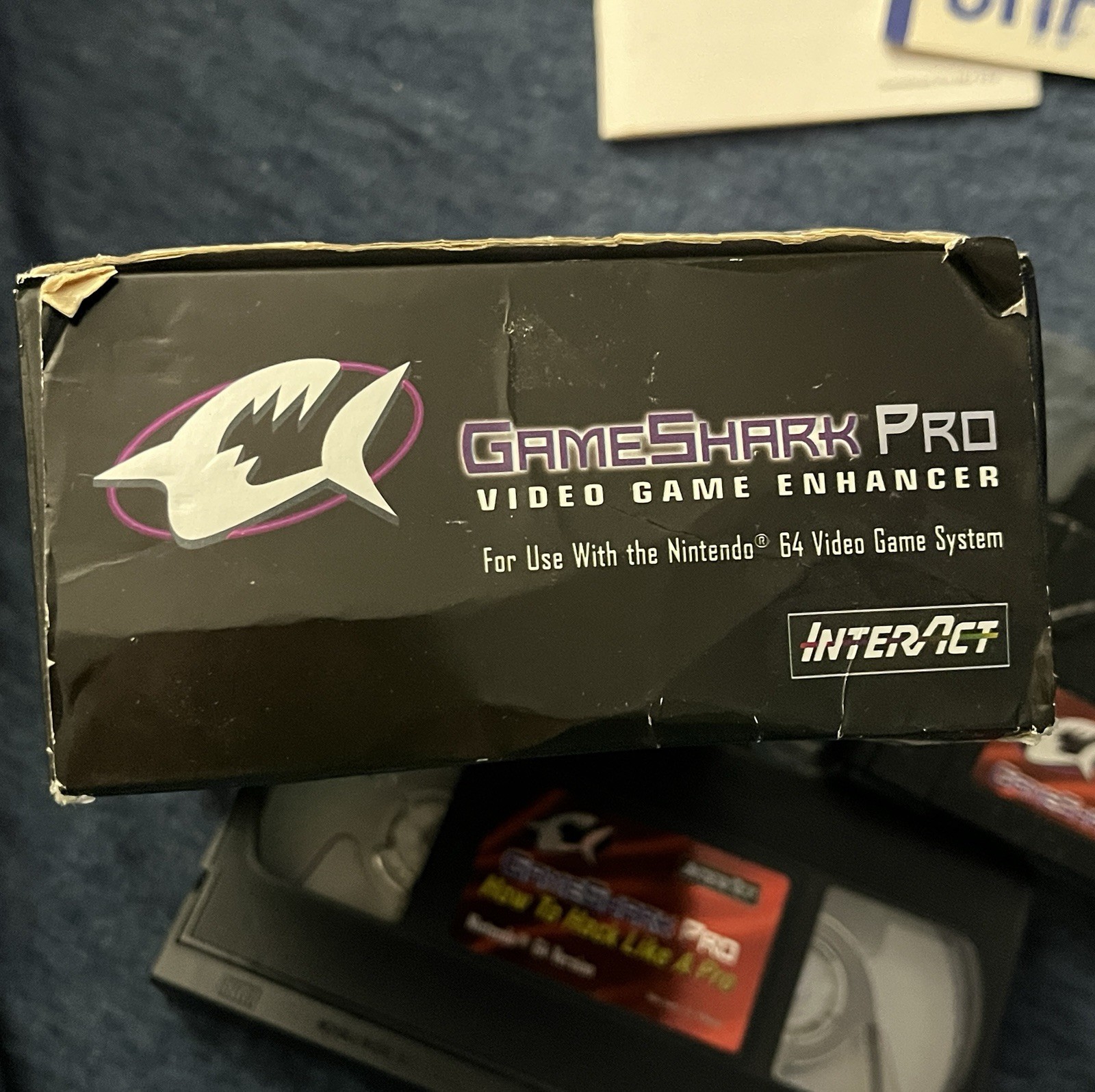 GameShark Pro v3.2 (Nintendo 64, N64) w/ Cart, VHS Tape In Box, & Inserts CIB