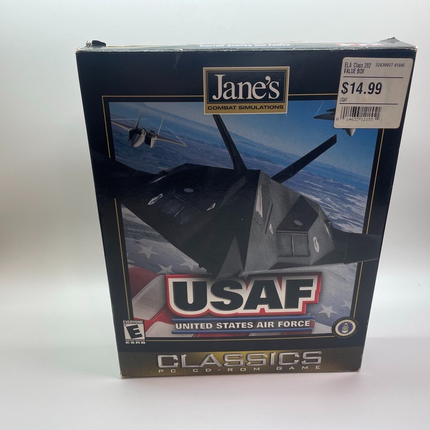 Jane’s USAF United States Air Force Combat simulations PC Game CD-Rom with Box