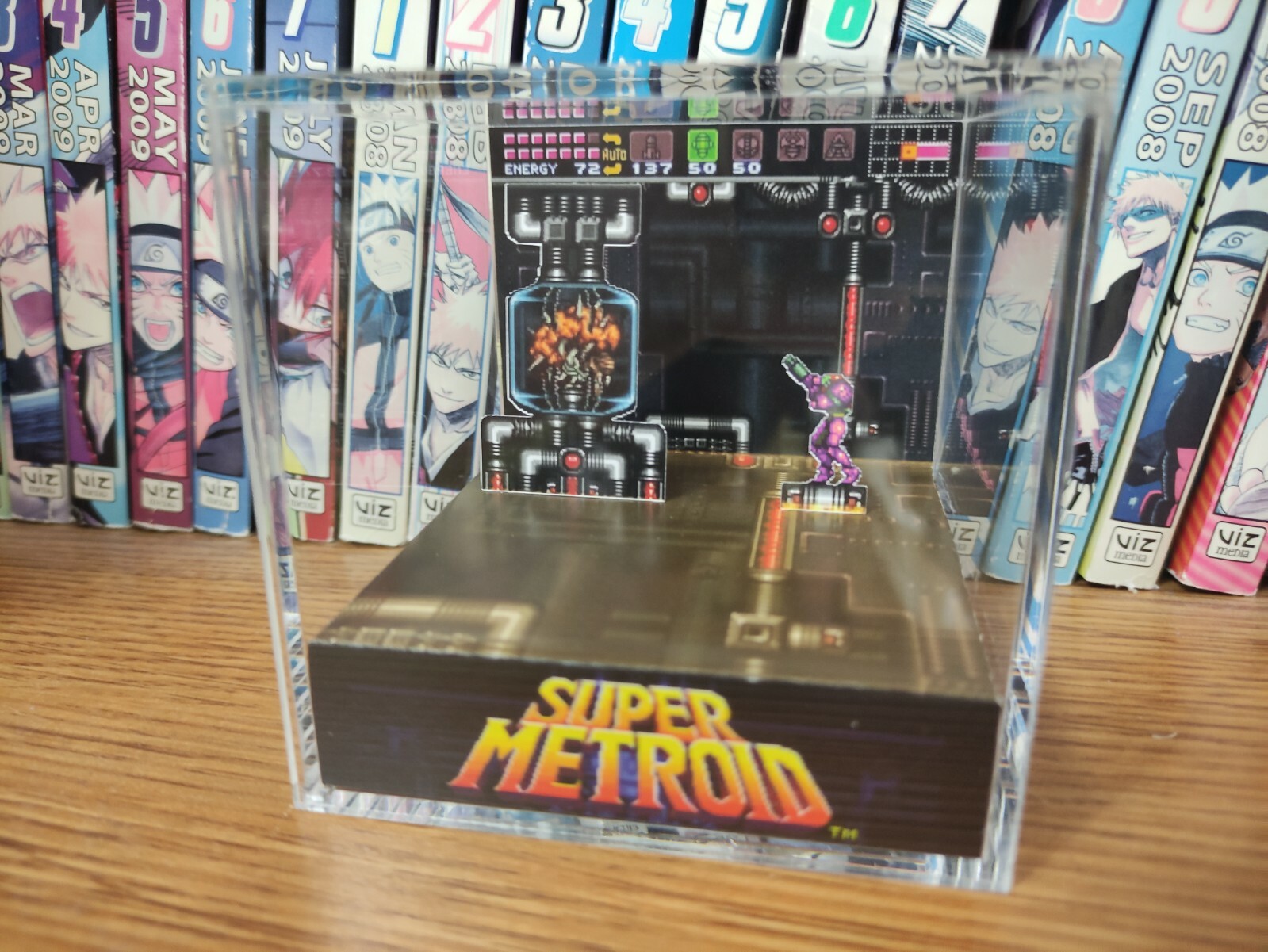 Super Metroid Samus MB Handmade Diorama – Gameboy / Retro Gaming Cube – Fanart