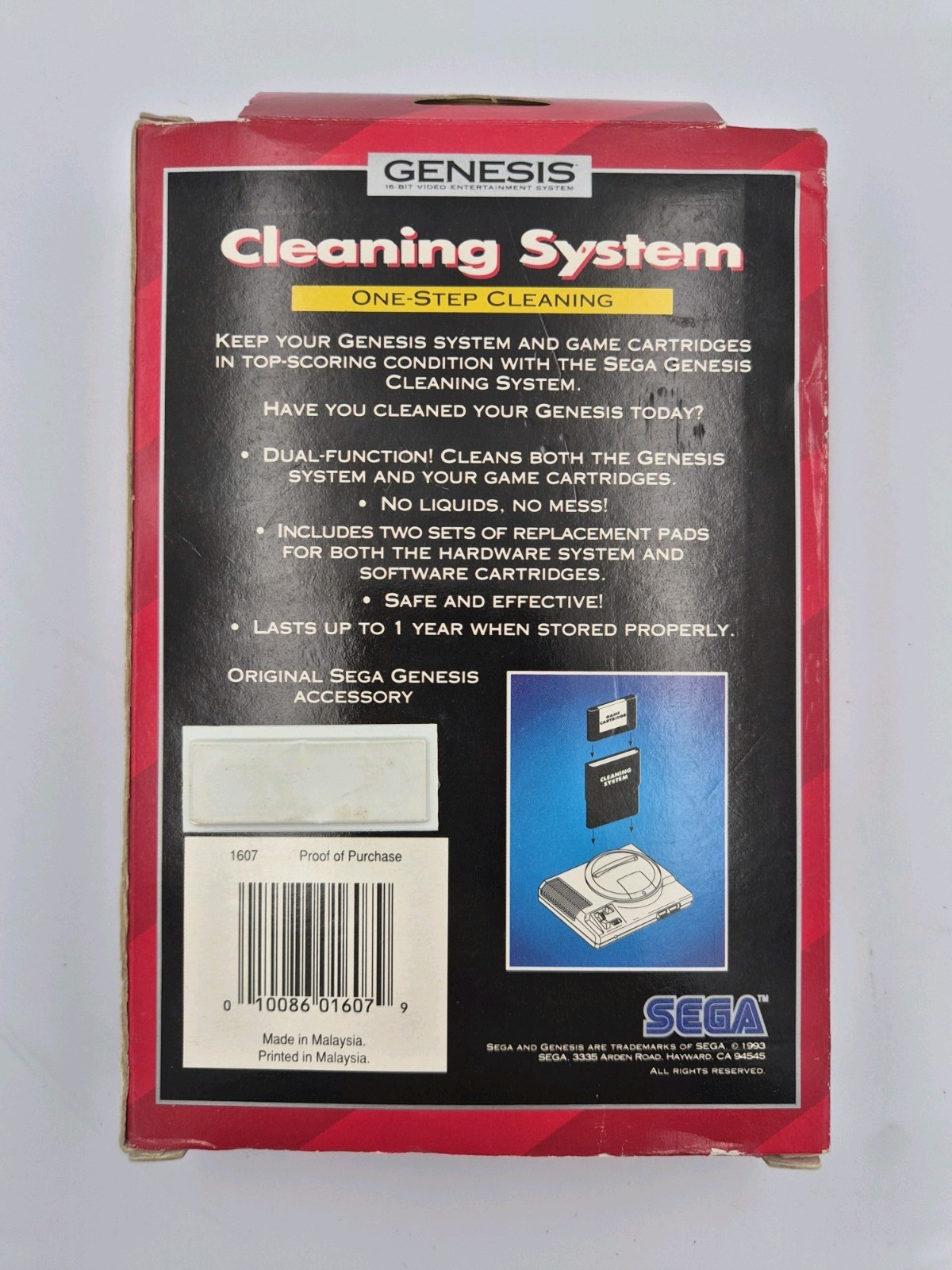 SEGA Genesis Cleaning System Cleaning Accessory Official Authentic Sealed
