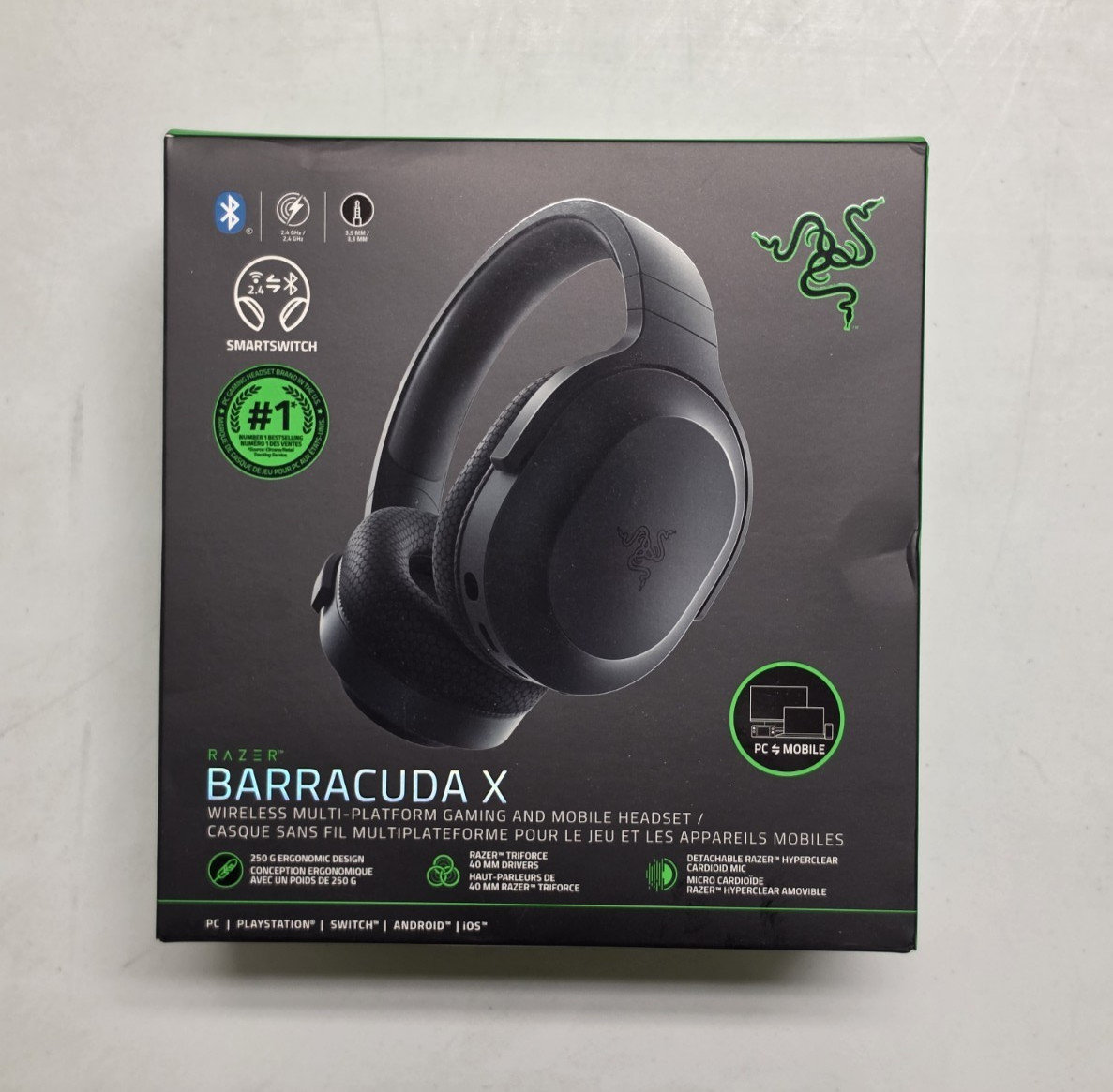 Razer Barracuda X Wireless Gaming Headset, Black – RZ04-04430100-R3U1