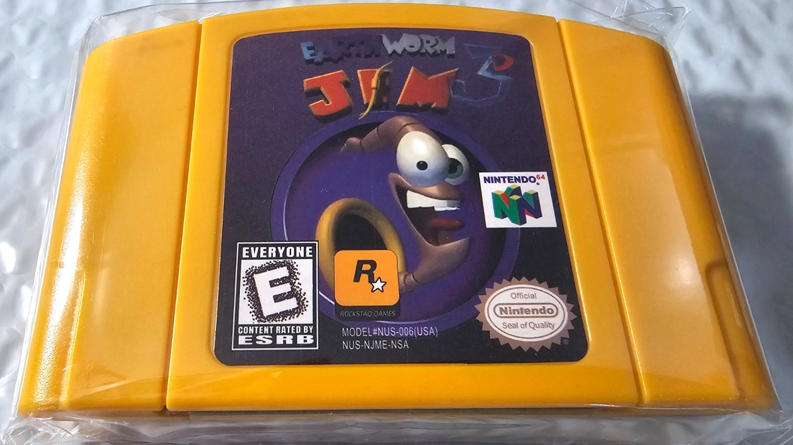 Earthworm Jim 3D Nintendo 64 N64 1999 Game Cartridge Retro Platform Classic
