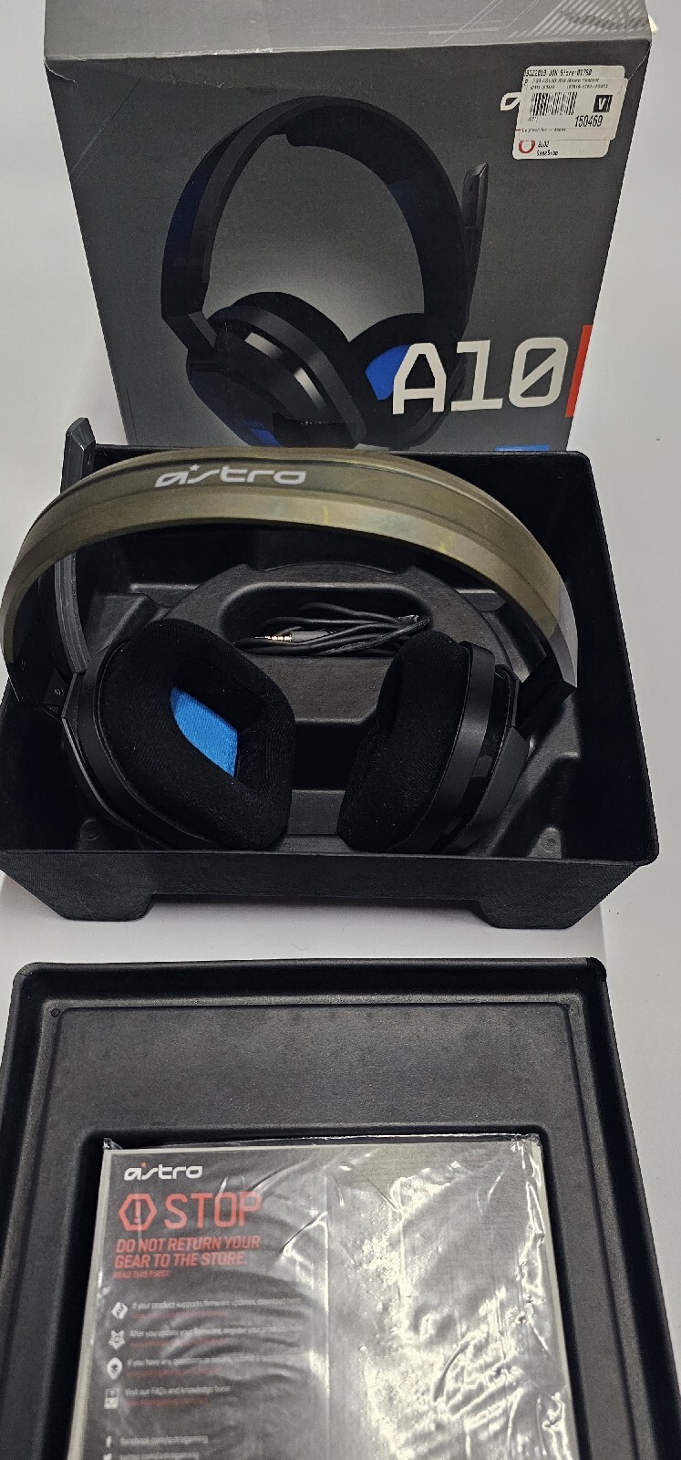 Logitech Astro A10 Wired Stereo Gaming Headset – Blue/black – For PS4