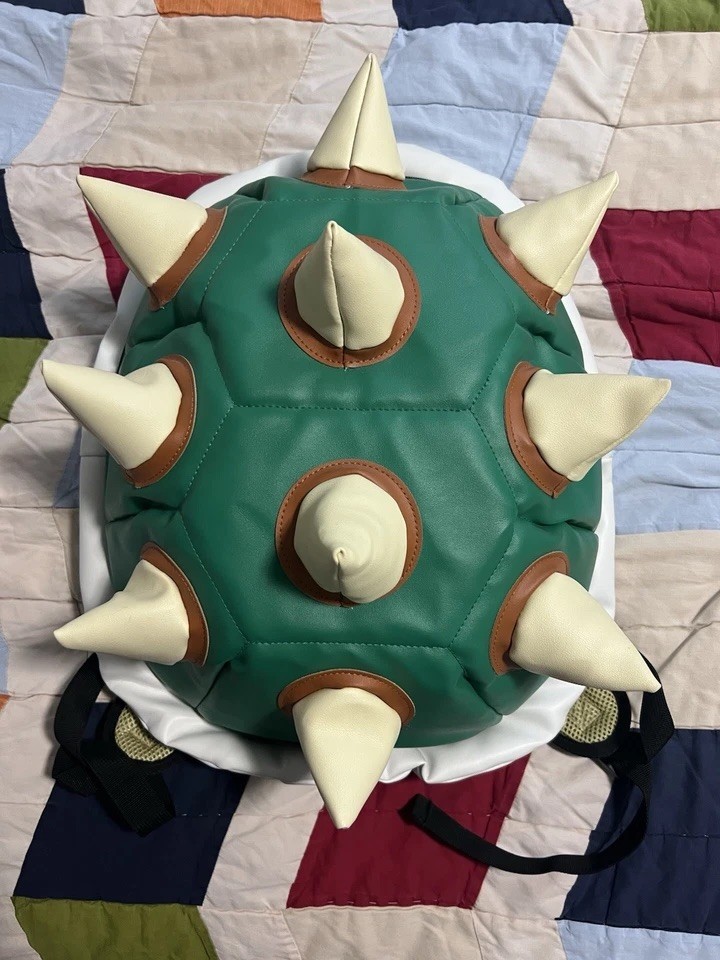 Bowser Shell Backpack Super Mario Bros Green Spiked Bowser Shell