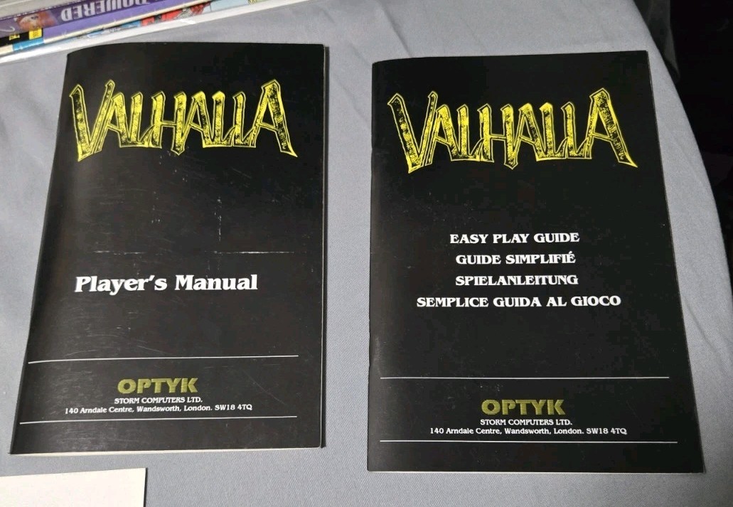 Rare Valhalla Big Box PC 3.5″ Floppy Disks 1992 Optyk Retro RPG Complete HTF OOP