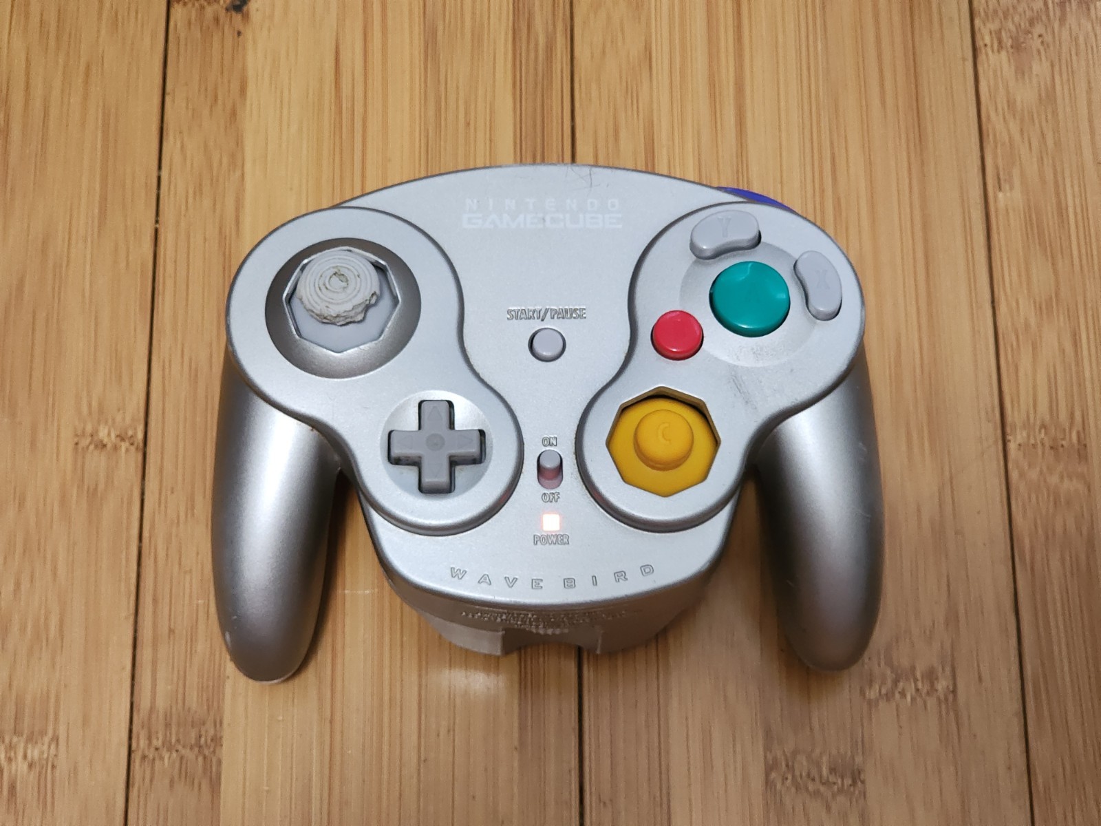 Nintendo Gamecube WaveBird Wireless Controller – Grey (No Receiver & Back Cover)