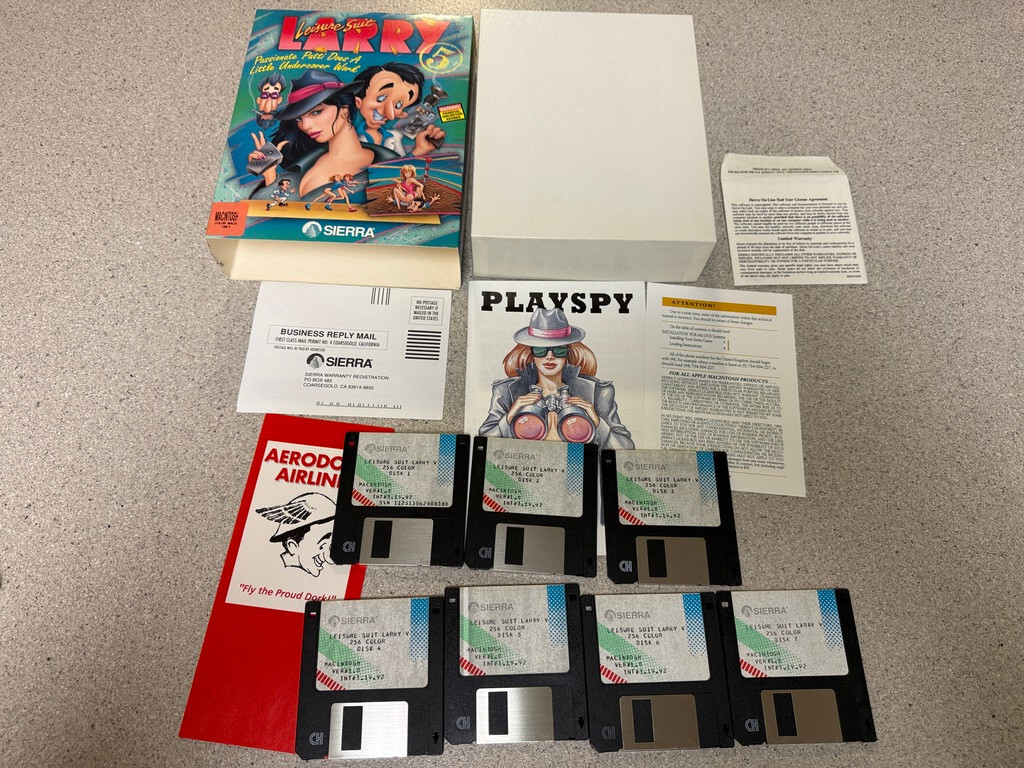 Leisure Suit Larry 5 Passionate Patti For Color Mac Macintosh Sierra Box. READ