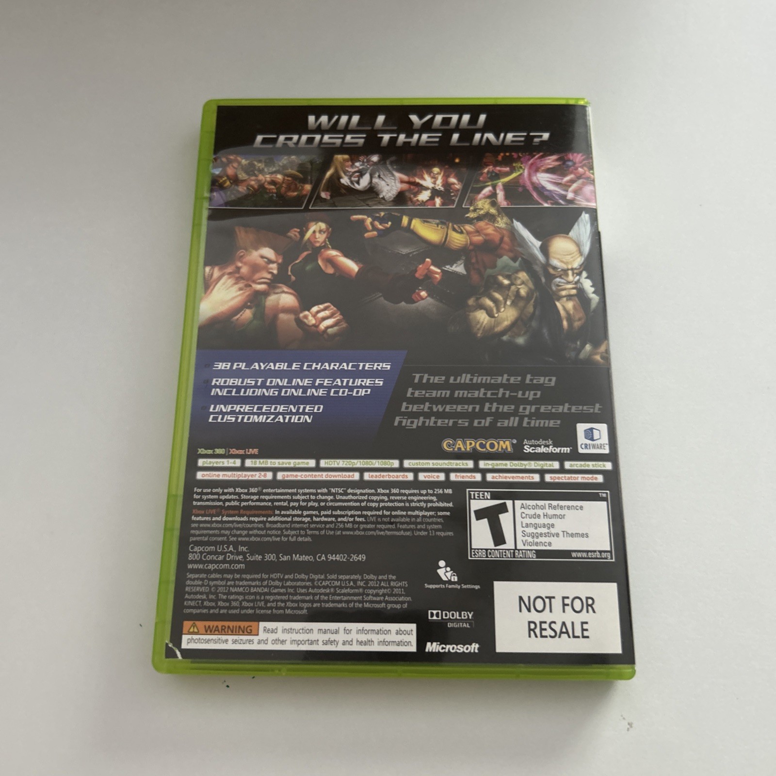 Street Fighter X Tekken Special Edition (Xbox 360) W/ Comic NOT FOR RESALE