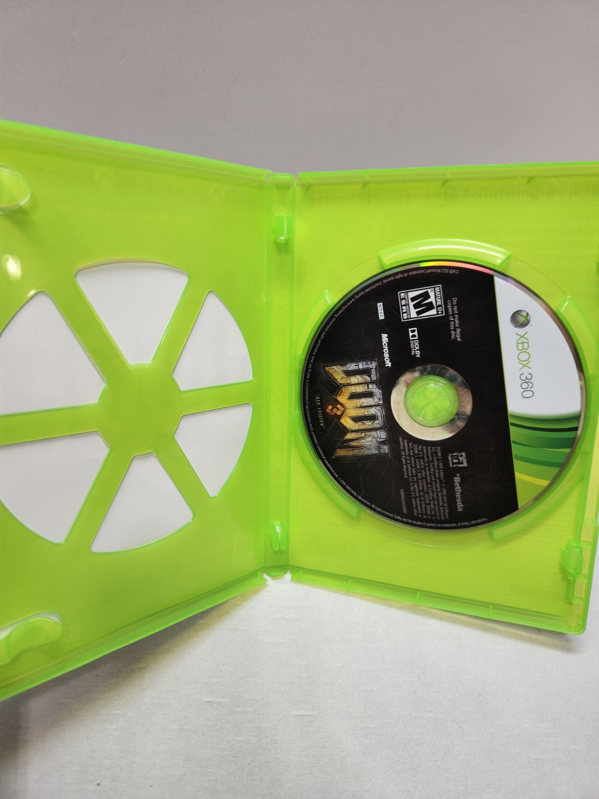 DOOM 3 BFG Edition Xbox One / Xbox 360 Tested & Working No Poster