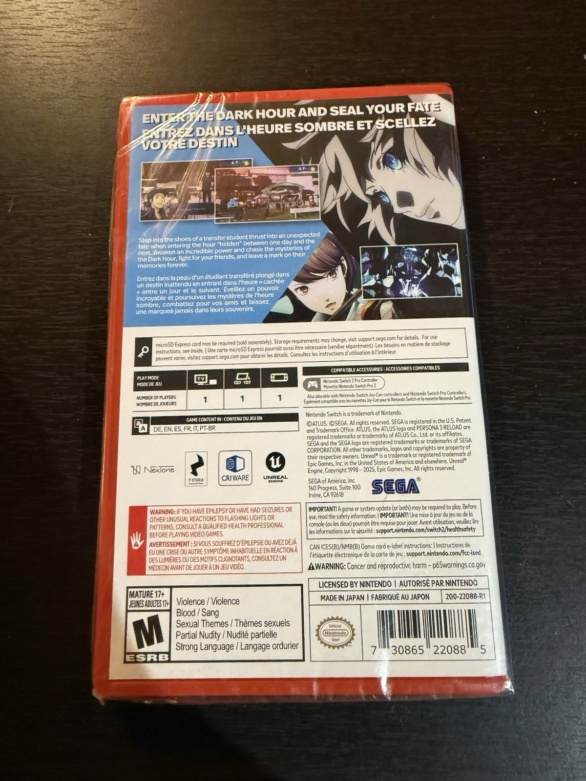 Persona 3 Reload (Game-Key Card) – Nintendo Switch 2