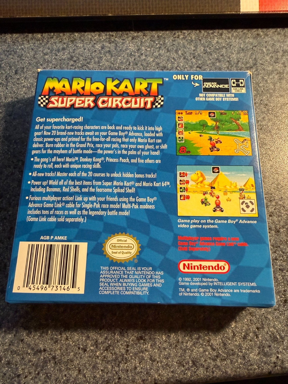 Mario Kart Super Circuit for Game Boy Advance Complete in Box (CIB)