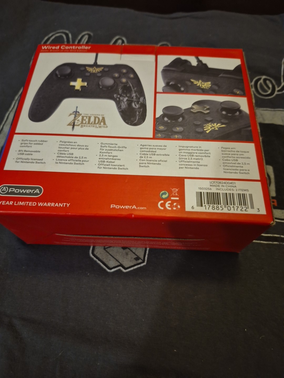PowerA 1503256-01 Wired Controller Zelda Black Special Edition ~NEW Sealed