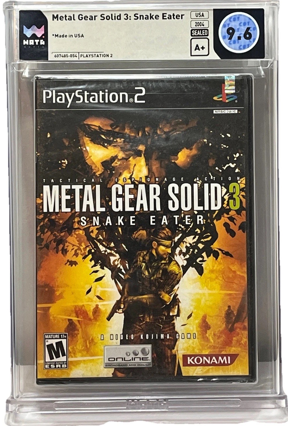 Metal Gear Solid 3 Snake Eater PS2 – WATA Graded 9.6 A+ Sealed – PlayStation 2