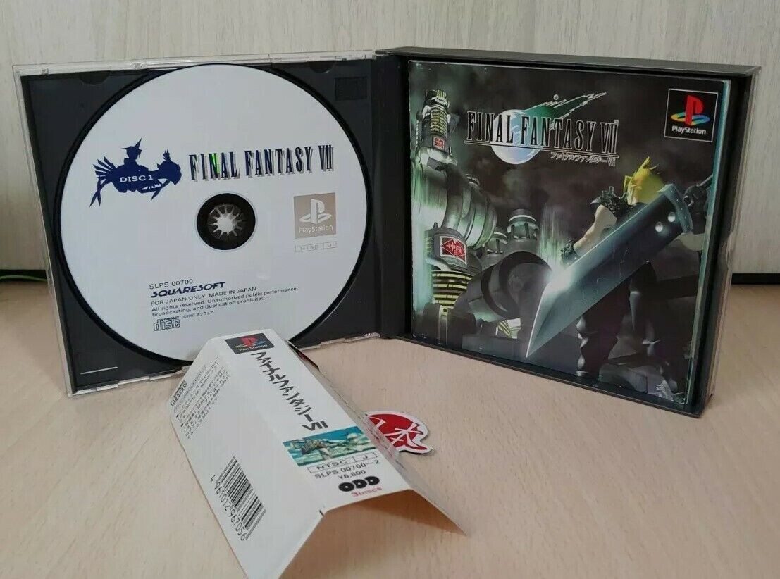 Final Fantasy 7 +SPINE CARD VII FF7 PlayStation NTSC-J JAPAN SAME DAY FREE SHIP