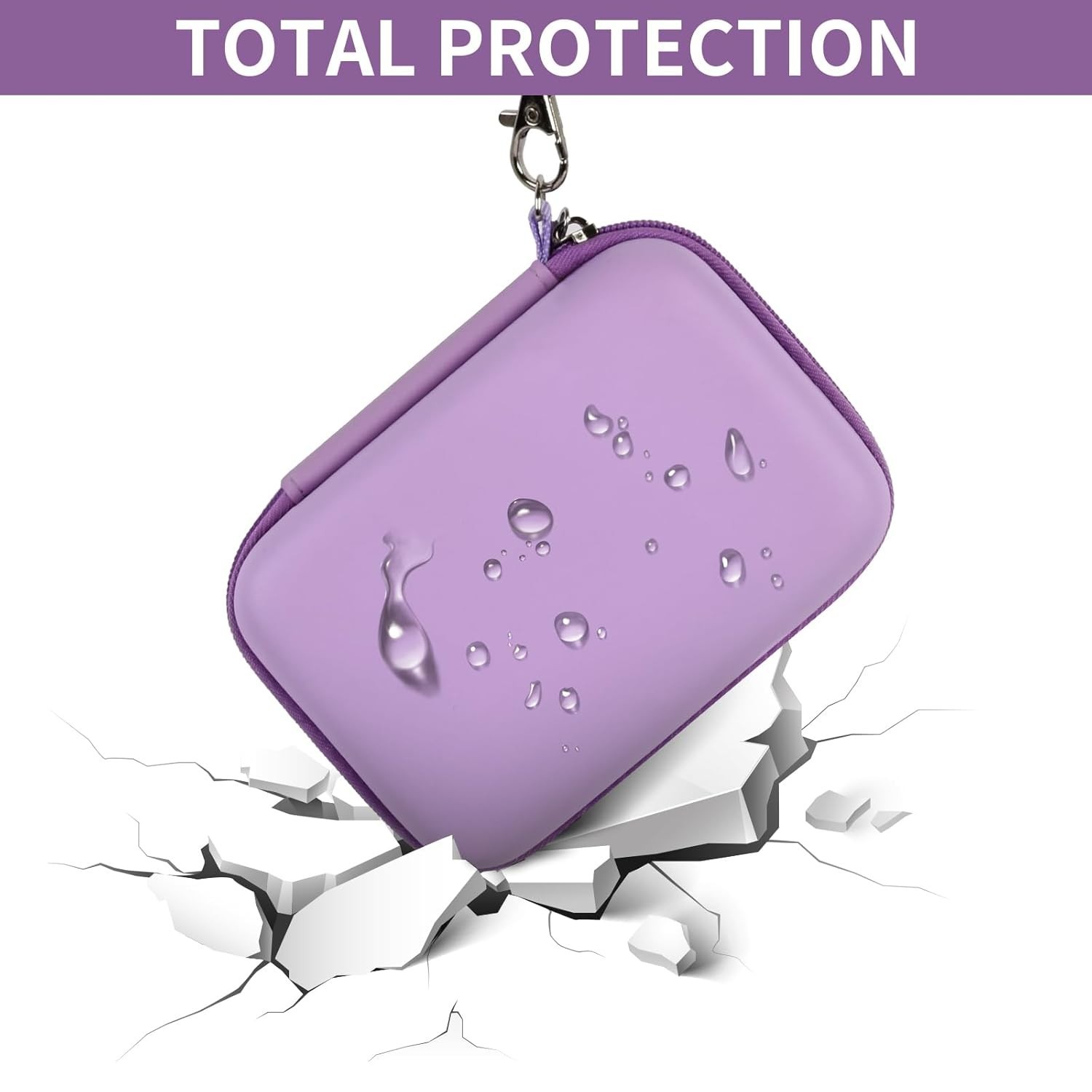 Shockproof and Waterproof Handheld Game Console Case with Accessories Pouch