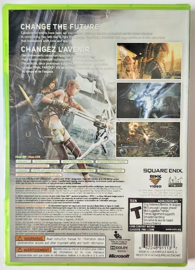 Final Fantasy XIII-2 Xbox 360 Brand New Game (2012 RPG)