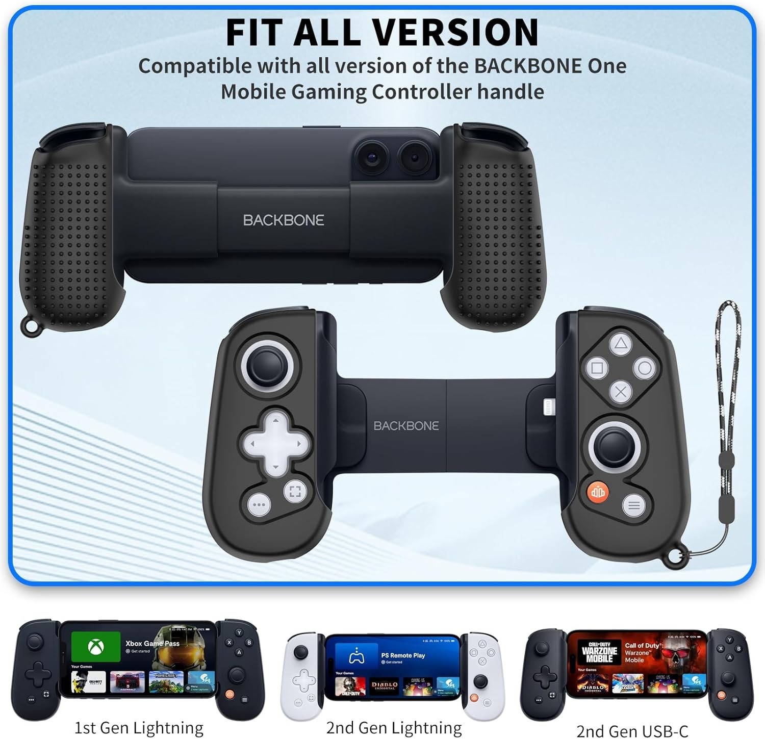 Handle Protective Case for Backbone One Mobile Gaming Controller OFF WHITE