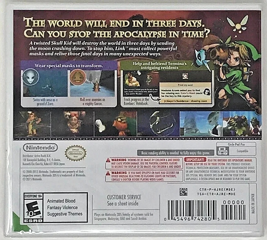 The Legend of Zelda: Majora’s Mask 3D 3DS Brand New Game (2015)