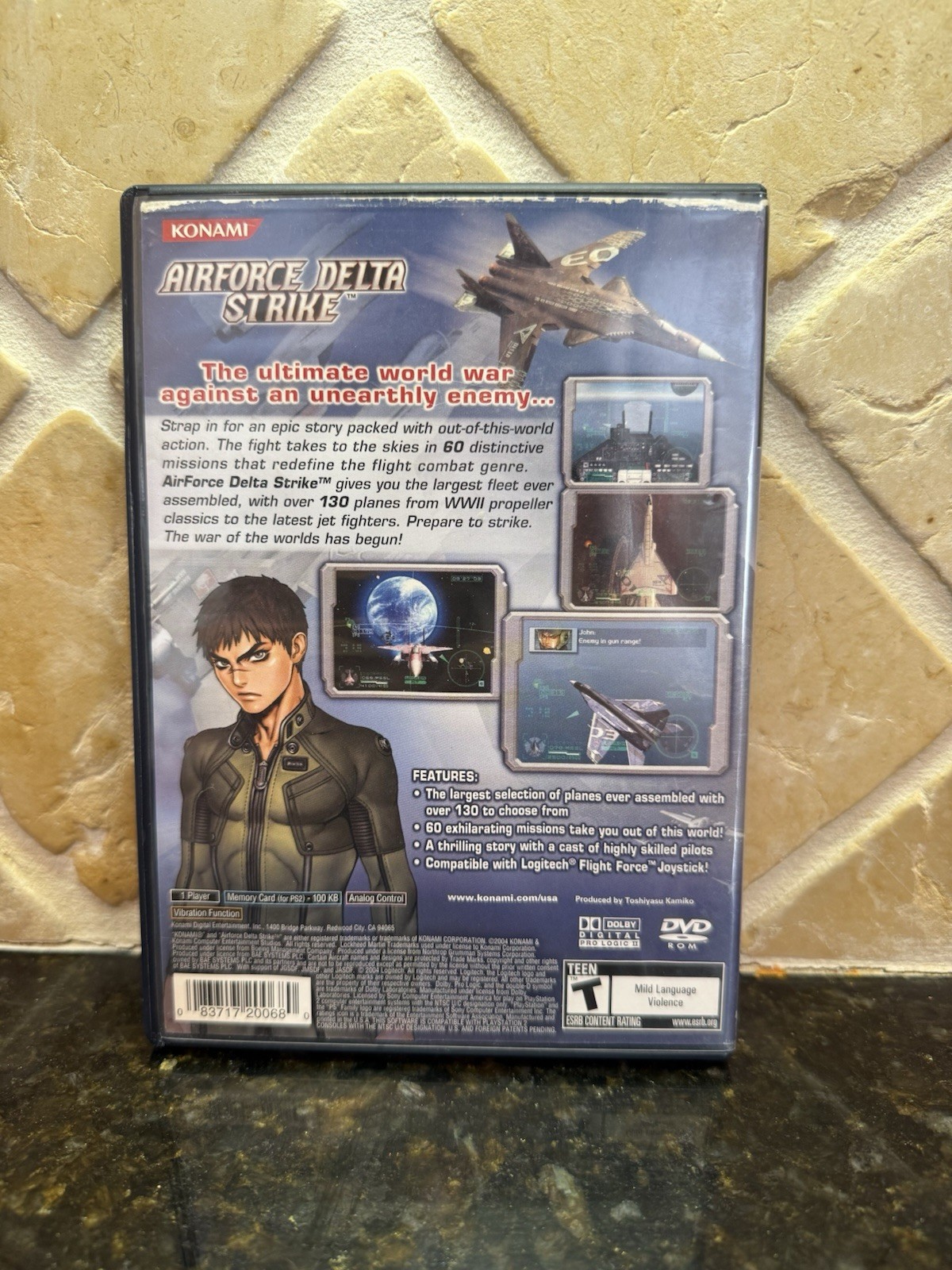 AirForce Delta Strike (Sony PlayStation 2, 2004) CIB Tested Konami No Manual