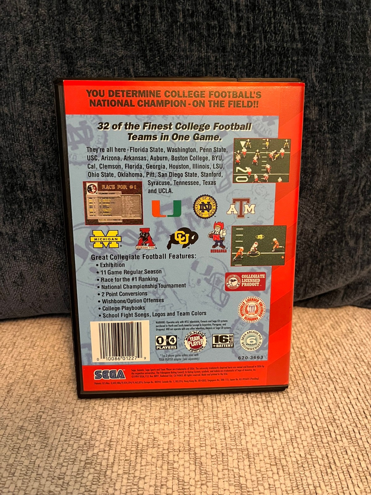 College Football’s National Championship (Sega Genesis, 1995) CIB Tested!
