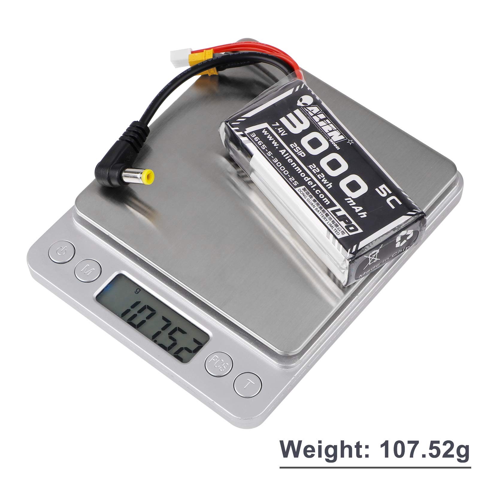 Crazepony 3000mAh 2S LiPo Battery Fatshark FPV Goggles 7.4V with…