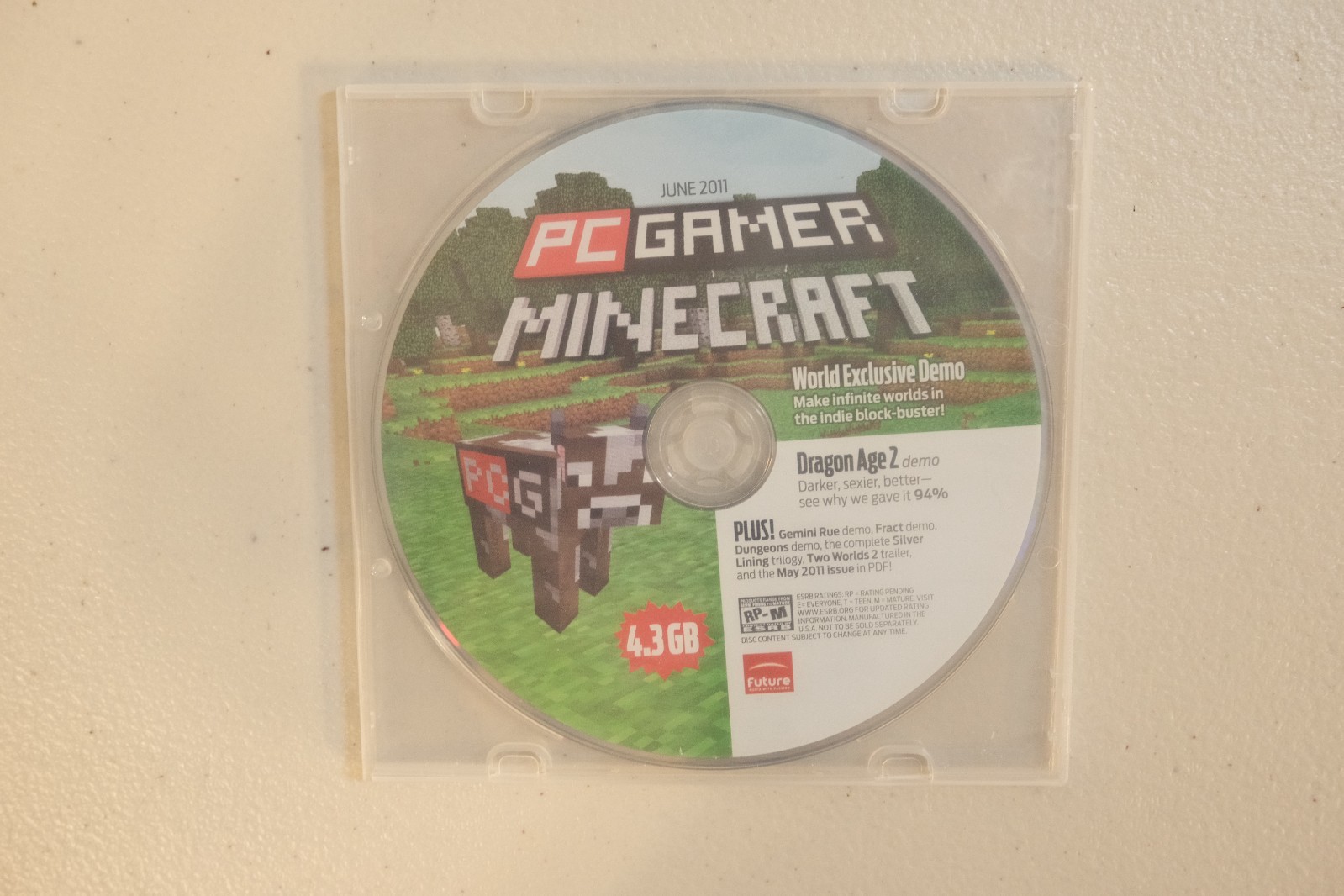 Minecraft PC Gamer June 2011 World Exclusive Demo Disc Only