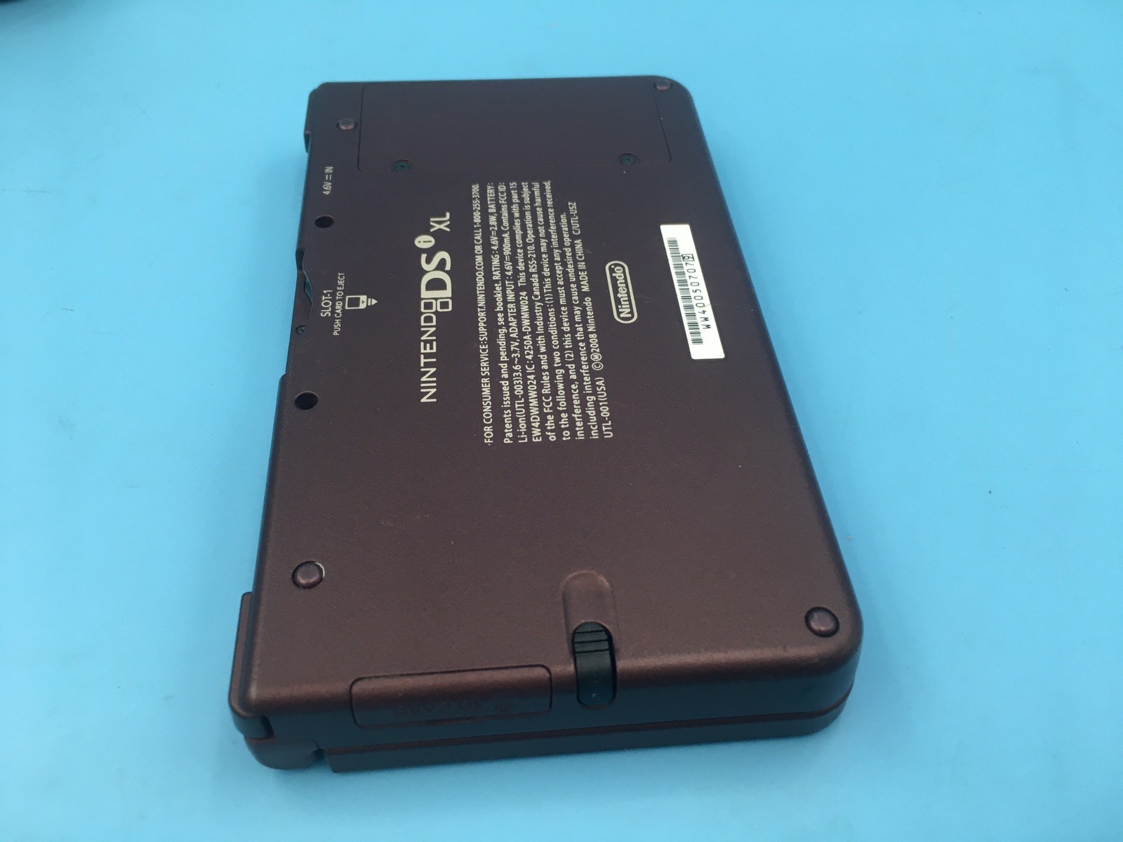 Nintendo DSi XL Red Burgundy UTL-001 w/ Stylus, Charger, 1gb SD Card, & Case