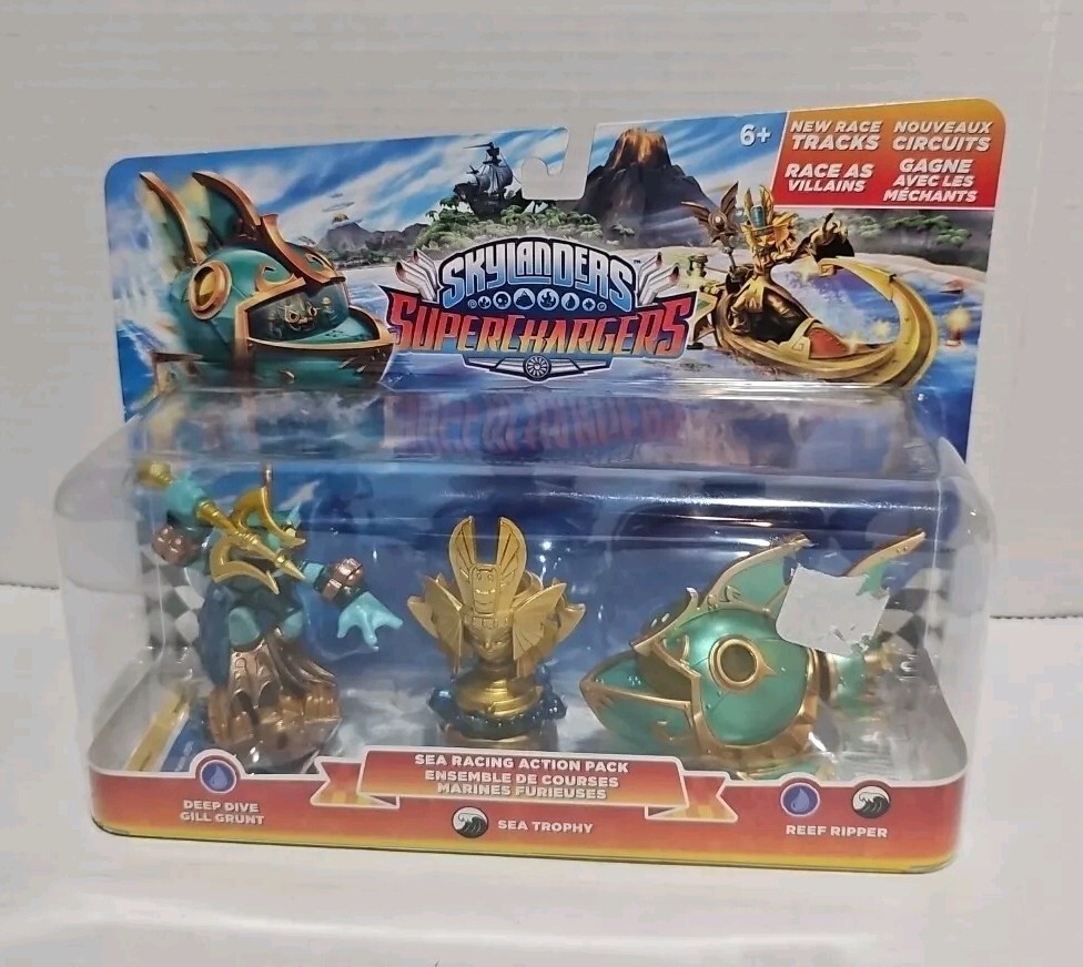 Skylanders Superchargers Sea Racing Action Pack Gill Grunt Reef Ripper Vehicle