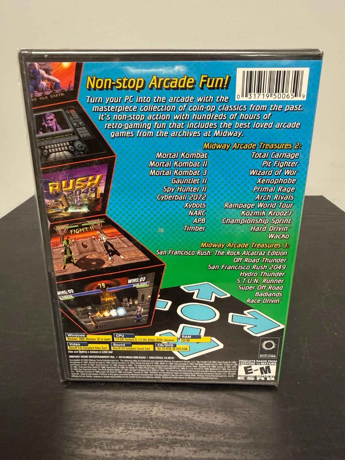 Midway Arcade Treasures Deluxe Edition 3 Disc Box Set PC CD ROM NEW SEALED