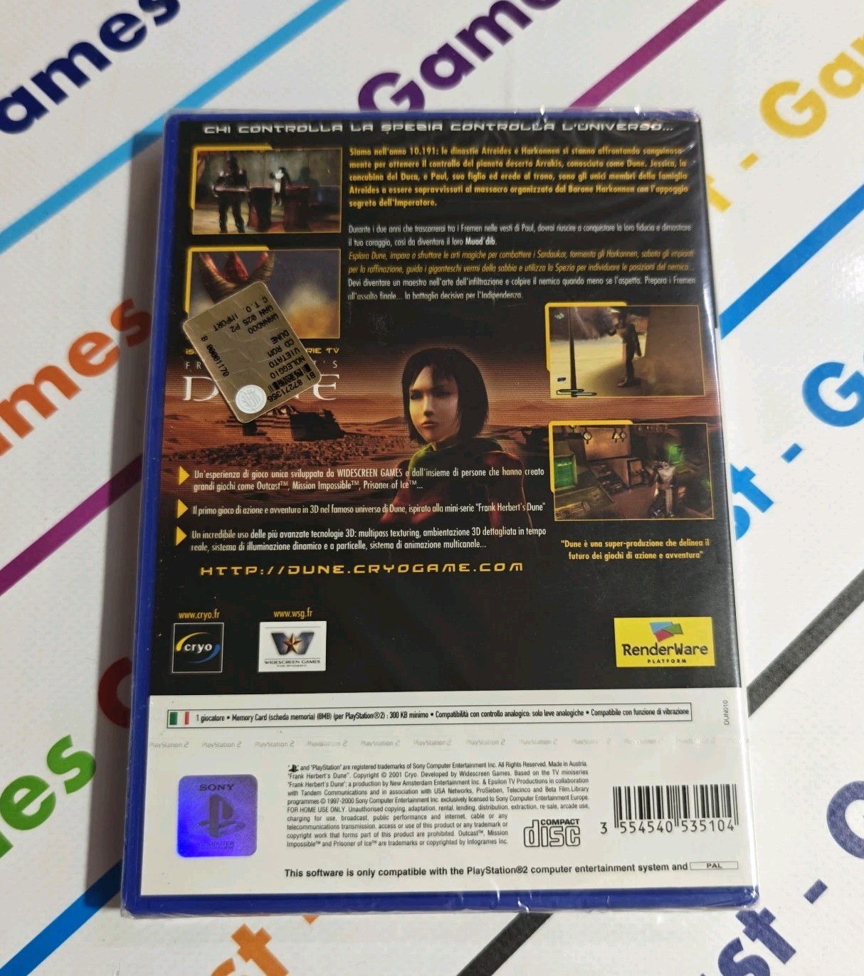 PS2 FRANK HERBERT’S DUNE PLAYSTATION 2 ITALIAN SEALED NEW RARE