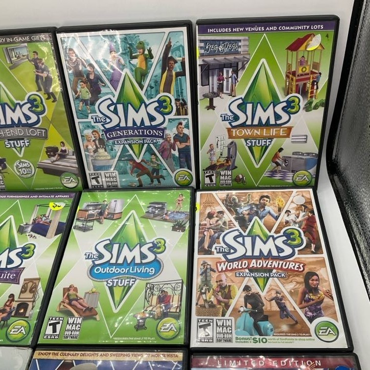 Lot of (9) Sims 3 PC Games Master Suite Monte Vista Town Life Generations Deluxe
