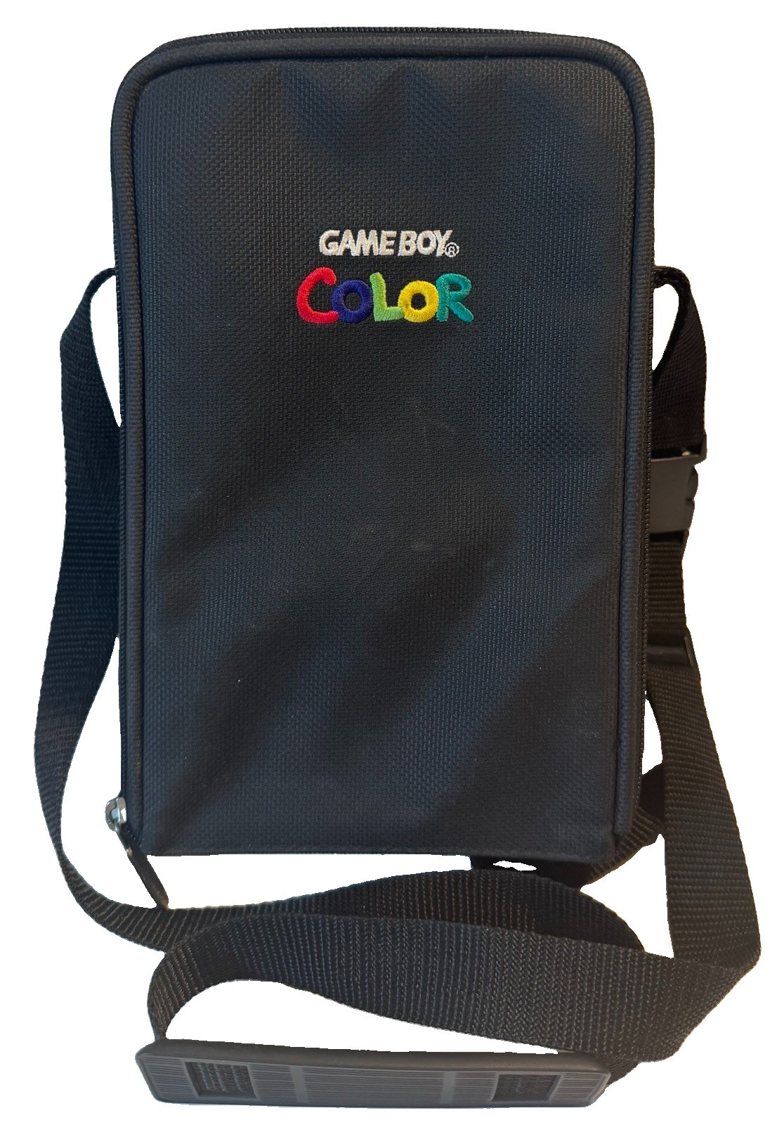 Licensed Nintendo Gameboy Color Travel Case Black w/ Shoulder Strap and tray