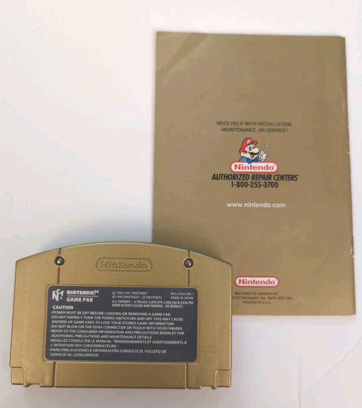 Legend of Zelda: Ocarina of Time N64 Authentic Gold Cartridge Tested With Manual